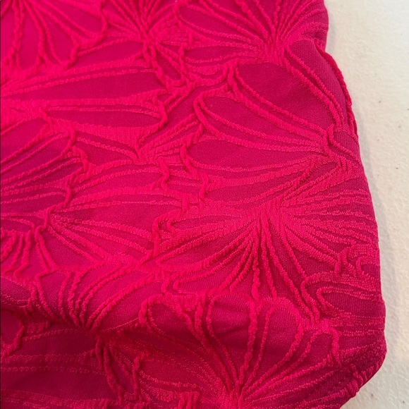 New Andie The Amalfi One Piece Lava Pink textured swimsuit adjustable straps L - Picture 12 of 13